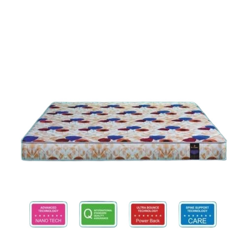 Ultra Foam Bed Mattress - Nylon, Double Size, White, 5 Inch Thick | Anti-Bacteria, Easily Assembled, Light Weight