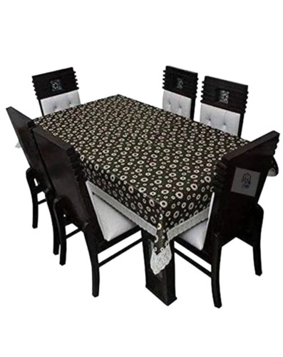 Black Printed Plastic Table Cover