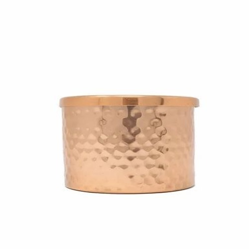 Hammered Rose Gold Candle Jar
