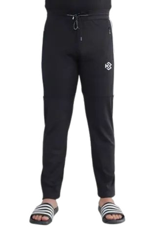 Men Black Cotton Lower