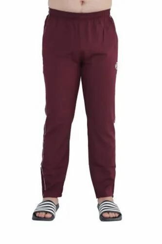 Men Maroon Cotton Lower