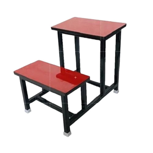 Red Single Classroom Desk