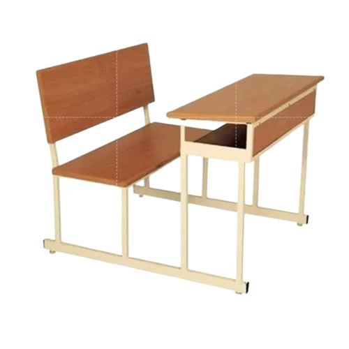 Wooden 2 Seater School Bench