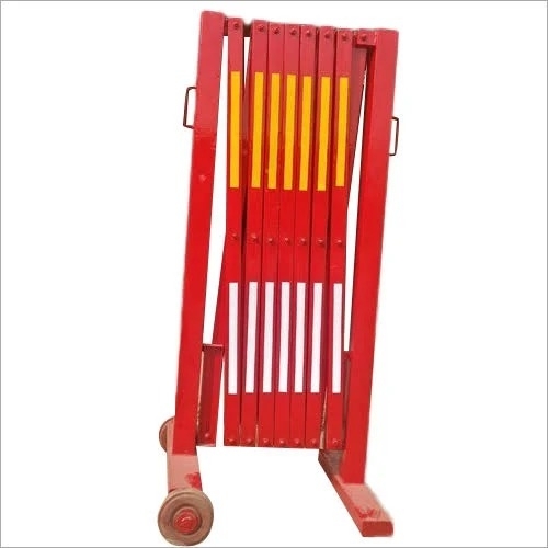 Expandable Traffic Barricade - Metal, All Sizes, Red | Lightweight, Durable, Foldable Frame, Reflective Strips, Portable