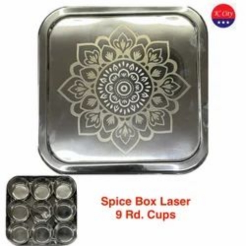 Lazer Printed Square Spice Box