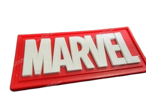 Red And White Printed Bag Label