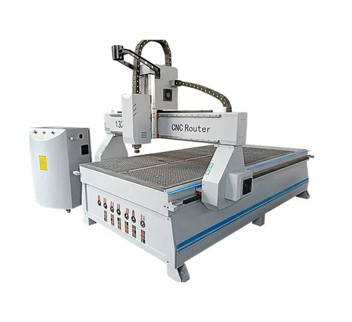 Single Head CNC Wood Router Machine - ACP MDF Plywood 1300x2500mm White Blue Green, 3.5kW Spindle PLC Control High Precision