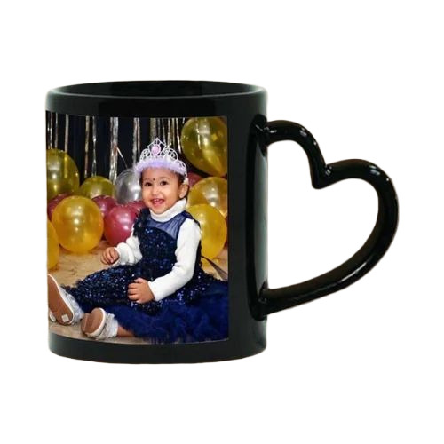 Black Patch Sublimation Coffee Mugs - Ceramic 250 ml, Black, Round Plain | Durable, Fine Finished, Polished Surface