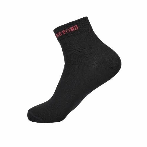 Black Plain Women Socks