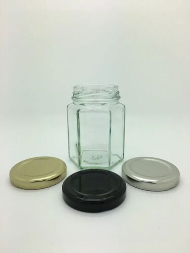 Eco Friendly Glass Hexagonal Glass Jar