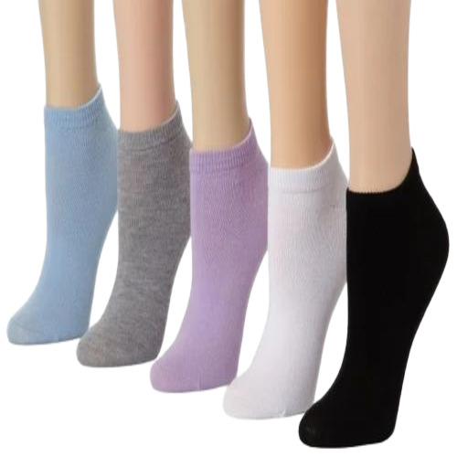 Ladies Plain Cotton Socks