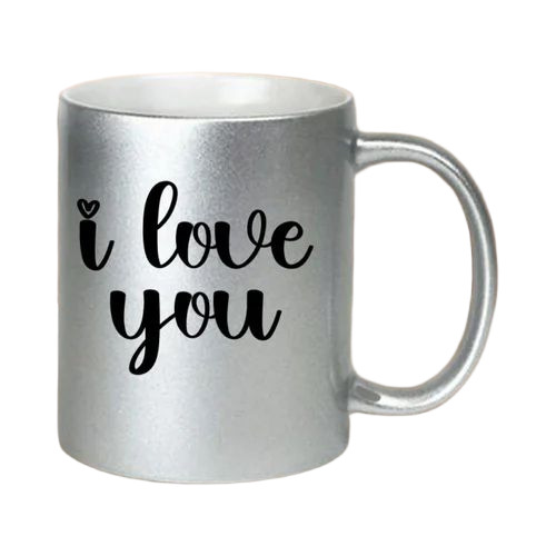 Silver Sublimation Coffee Mugs - Ceramic 250 ml Black, Printed Design | Durable, Fine Finished, Polished Surface