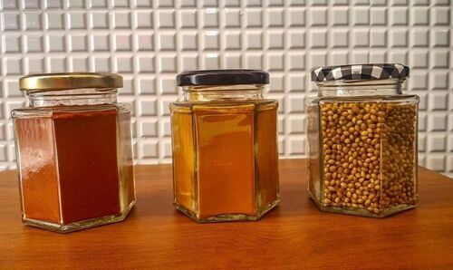 Spice Hexagonal Glass Jar