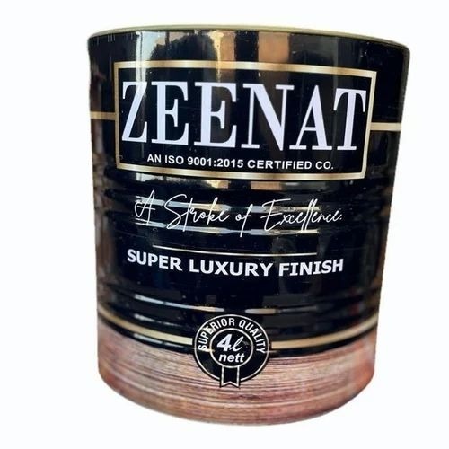 4 L Zeenat Super Luxury Finish Paint - 4 Litre Tin, Transparent Glossy Finish | Grade A, Wood Surface Use, Custom Size