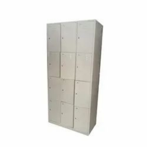 Cupboard Lockers - Iron Storage Unit, 12 Shelves, 12 Doors, Key Lock with Handle, Coated Finish, Modern Design