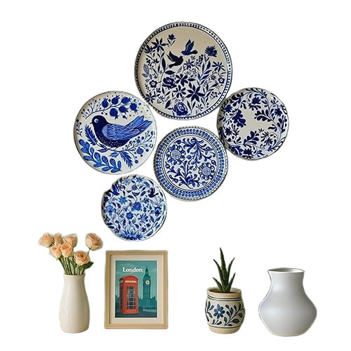 Decorative Wall Plate - Metal, Standard Size, Multicolor | Easy to Install, Water-Resistant, Rust and Corrosion Resistant