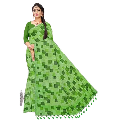 Ladies Party Wear Saree - Georgette, Multi Color, Various Sizes | Printed, Lightweight, Soft, Comfortable, Breathable