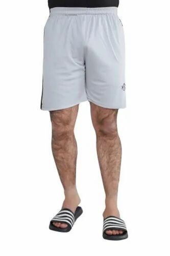 Men White Cotton Short - Regular Fit, Half Sleeves, Plain Pattern | Lightweight, Soft, Comfortable, Breathable, Quick Dry
