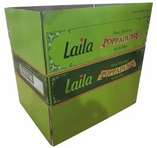 Printed Corrugated Box - 18x28x14 Inch Corrugated Paper, Green, Moisture Proof, Eco Friendly