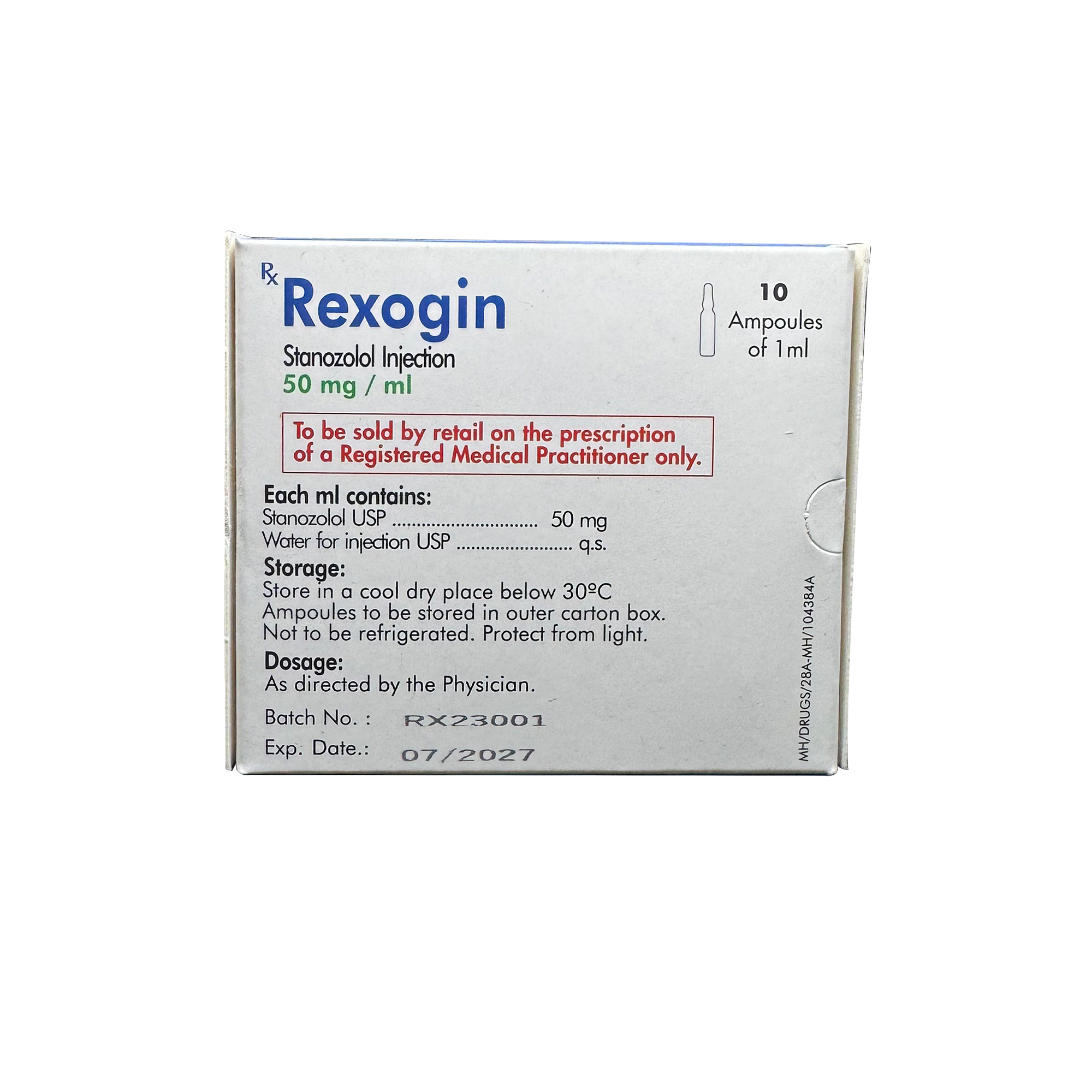 Rexogin Stanozolol Injection 50mg/Ml