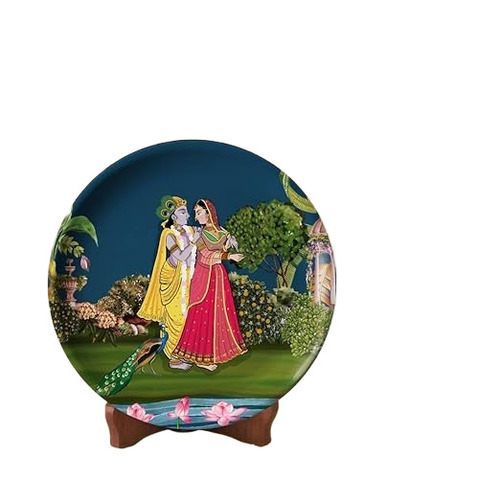 Wall Sculpture - Metal, Standard Size, Multicolor | Round Shape, Modern Arts Style, Hinduism Theme, Easy to Install, Water and Scratch Resistant