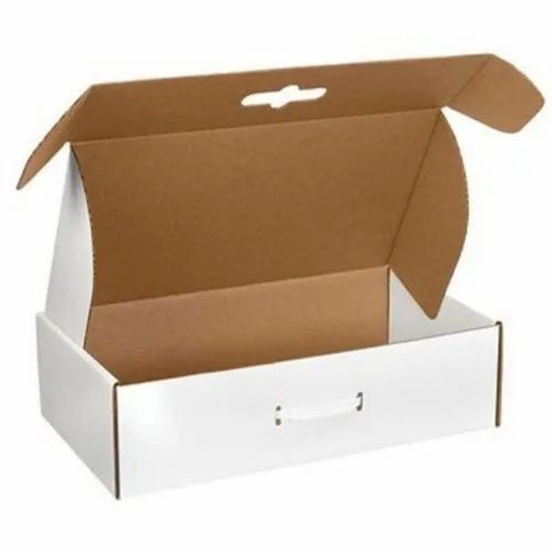 White Die Cut Corrugated Box