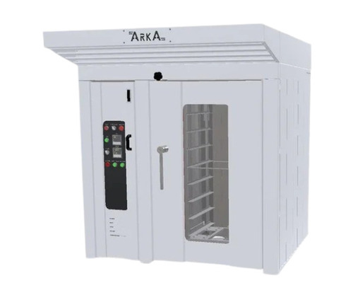 Arka ARRO168 Rotary Rack Oven - Stainless Steel, 18 Trays, Single Door, 1.2 KW | Semi Automatic, Silver, 420 Volt, 1 Year Warranty