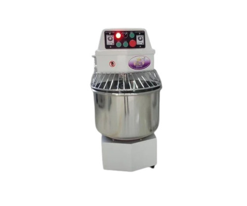 Bakery Spiral Mixer - Stainless Steel, 30 Kg, Silver White | Semi Automatic, Electric, Fixed Bowl, 1 Year Warranty