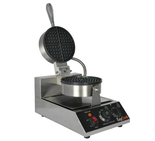 Ezycook Restaurant Waffle Maker - Stainless Steel, 220-240V, 1.2 kW | Electric, Easy to Use, Square Shape