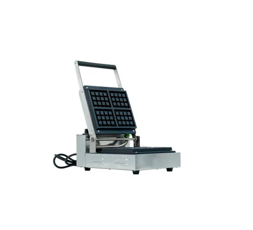 Ezycook Square Waffle Maker - Stainless Steel, 230V, 1.23kW | Electric, Easy to Use, Restaurant Application