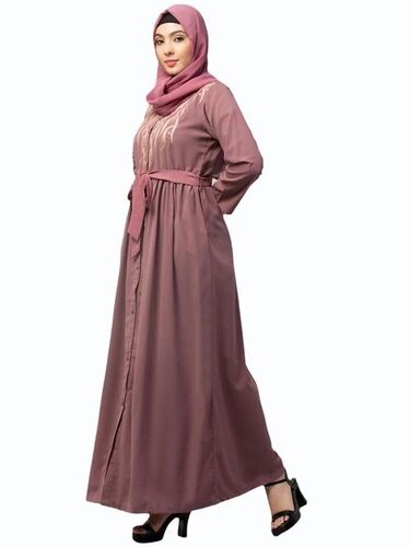 Front Open Belt Style Abaya -Burqa