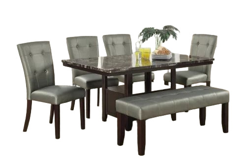 Grey Marble Top Dining Table