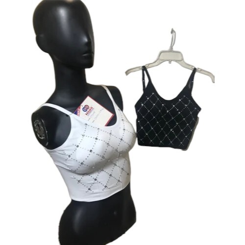 Ladies Padded Bra - Color: Black And White