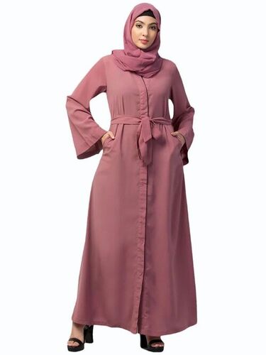 Pink Belt Style Ladies Abaya
