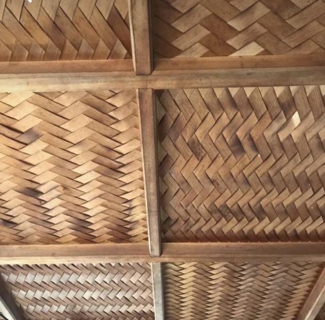 Bamboo Handicraft Eco-Friendly False Ceiling Panel - Color: Brown