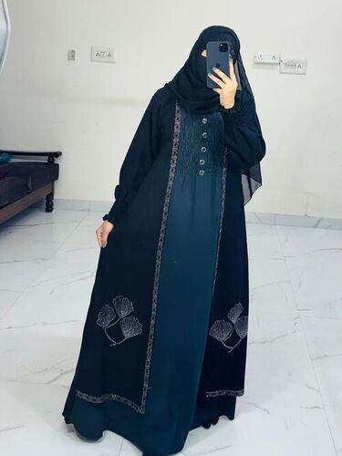 Comfortable Ladies Fancy Abaya - Cotton, All Size, Long Sleeve | Anti Wrinkle, No Fade, Stylist, Comfortable, Washable