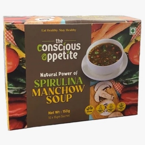 Spirulina manchow soup