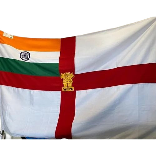 Indian Navy National Flag - Polyester 14x21 Feet, Tricolor Rectangle | Fancy Decorative Flying Flag