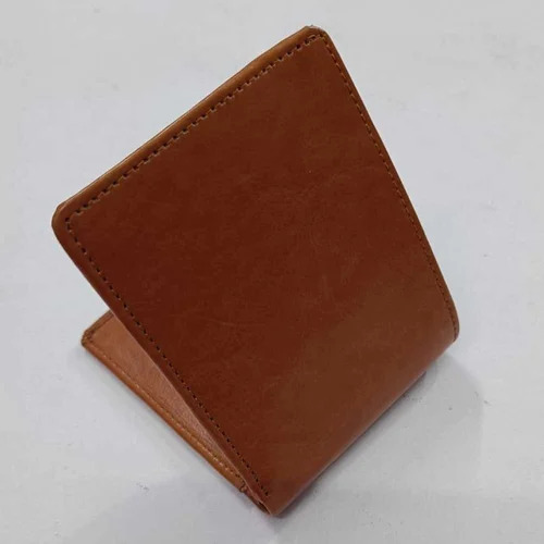 Men Brown Rexine Wallet - Color: Red