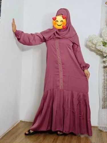 Pink Abaya Burkha - Cotton, All Size, Pink | Anti Wrinkle, No Fade, Stylist, Comfortable, Washable