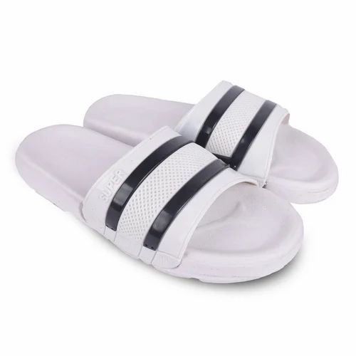 Slippers - Plastic, All Sizes, White | Lightweight, Soft Sole, Slip Resistant, Easy Fitting, Durable Material