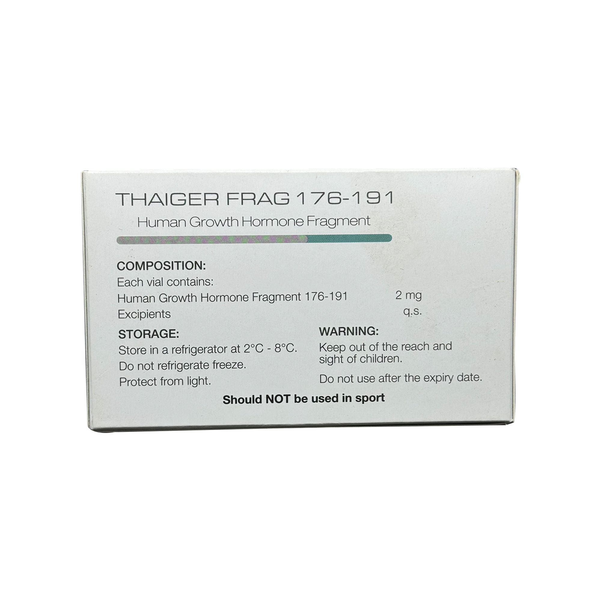 Thaiger Pharma Frag Injection - 2 mg Liquid, 5 Vials/Box | Medicine Grade, Allopathic, Effective Fat-Loss