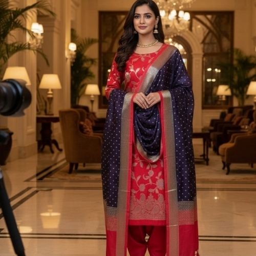 Banarasi Silk Suit - Silk All Size | Anti Wrinkle Stylist Comfortable