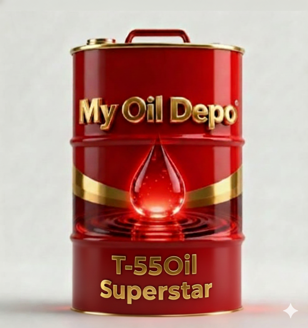 T55 Oil - Highly Refined Mineral Hydrocarbons, Golden Color, 0.88-0.92 g/cm3 | Long Lifespan, Low Friction, Durable Formula, Reliable Performance