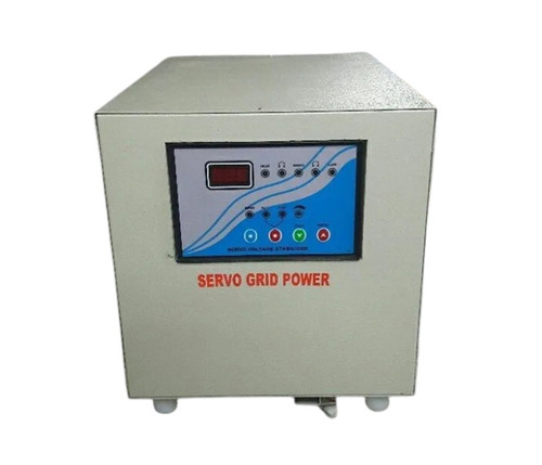7.5 KVA Servo Voltage Stabilizer - MS Material, Three Phase, Oil Cooled | LED Display, Rust Free, 170V-285V Input Voltage