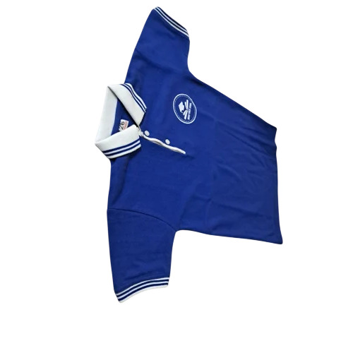 Blue Color School T Shirts - Lightweight Fabric, Blue, Short Sleeves | Comfortable, Washable, Quick Dry