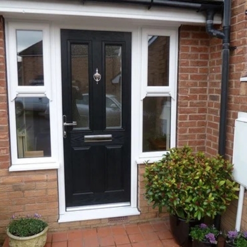 Fire Retardant Doors - Metal Reinforced, Black, Classic Design | Fire Resistant, Heat Insulating, Sound Proof, Impact Resistant, Easy Installation, Low Maintenance