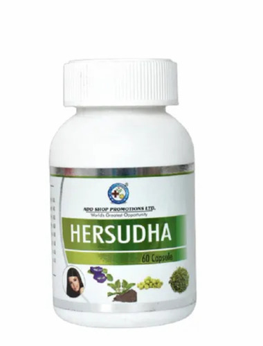 Hersudha Hair Herbal Capsule - 60 Capsules Bottle, Non Prescription | Adult Hair Care, Herbal, 12 Months Shelf Life