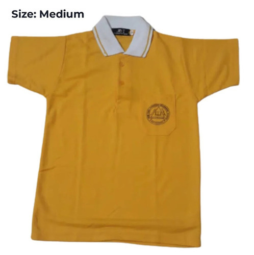 School Poly Cotton Yellow T Shirt