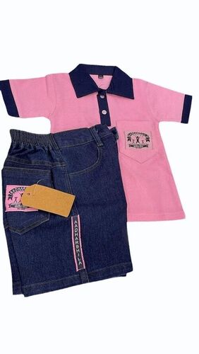 School Uniform T Shirt Set - Cotton, Various Sizes, Printed, V Neck | Anti UV, Quick Dry, Breathable, Customized Logo